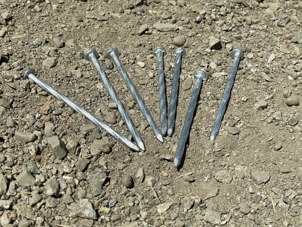 4 in. Galvanized Spiral Landscape Edging Spikes - 7 Gauge Steel