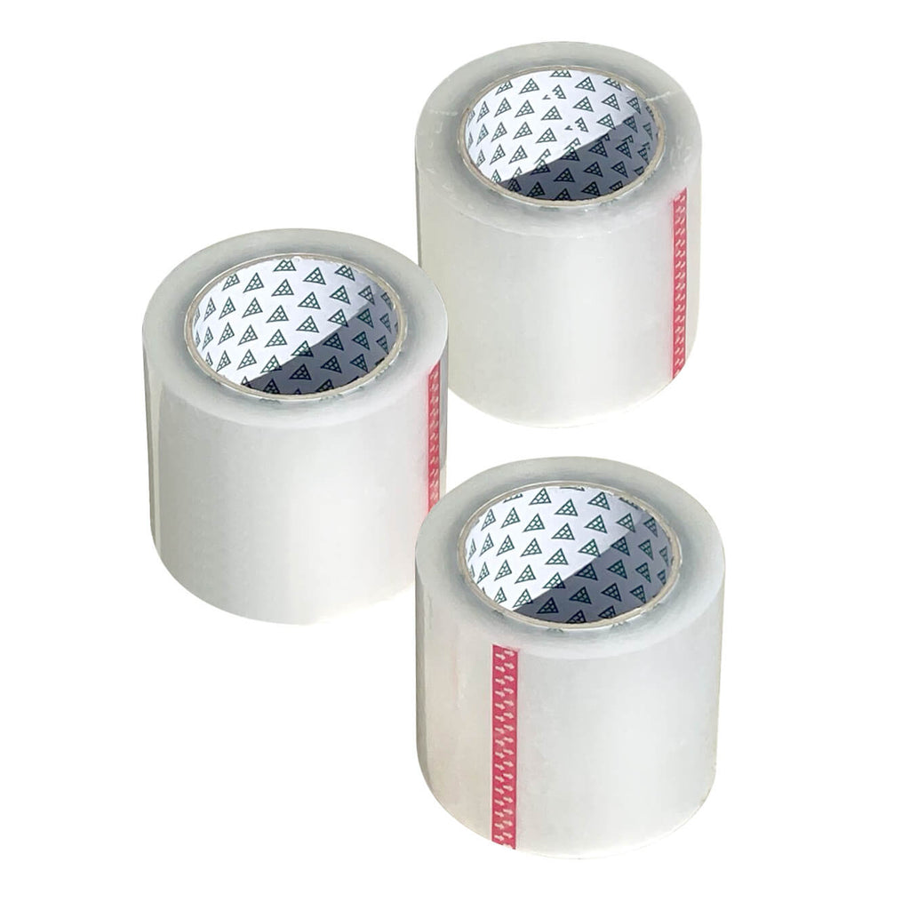 Heavy Duty 4" Wide Clear Packing Tape Rolls (110 yards) - 2.6 Mil