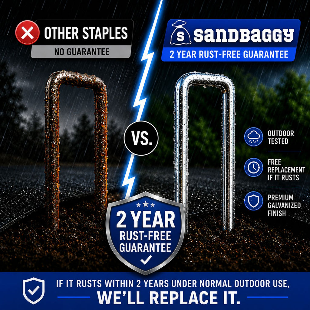 4 inch landscape staples - rust resistant