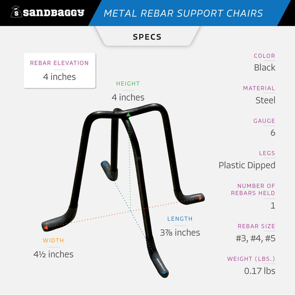 4 inch rebar metal support chairs for sale