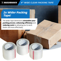 extra wide clear packing tape rolls