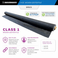 4 oz woven geotextile fabric specs