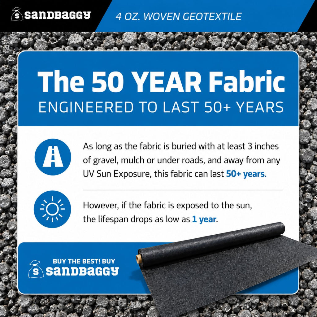 4 oz woven geotextile landscape fabric
