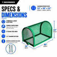 40x24x24 backflow security cage - specs and dimensions