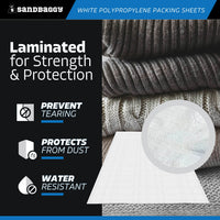 white polypropylene packing sheets - laminated