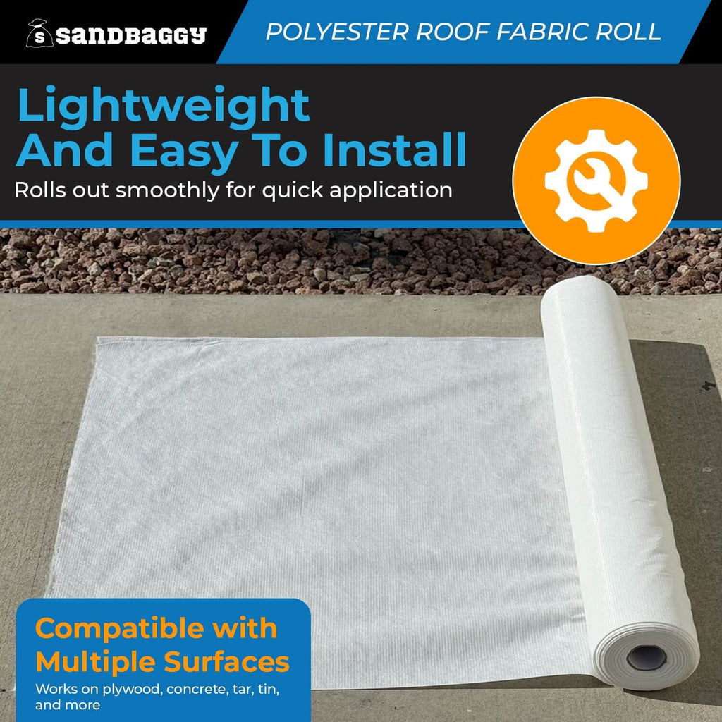 Contouring Polyester Roof Reinforcement Fabric (40” x 81 ft Roll)