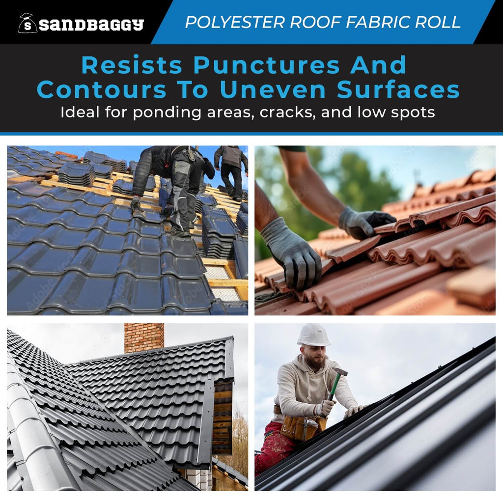 Contouring Polyester Roof Reinforcement Fabric (40” x 81 ft Roll)