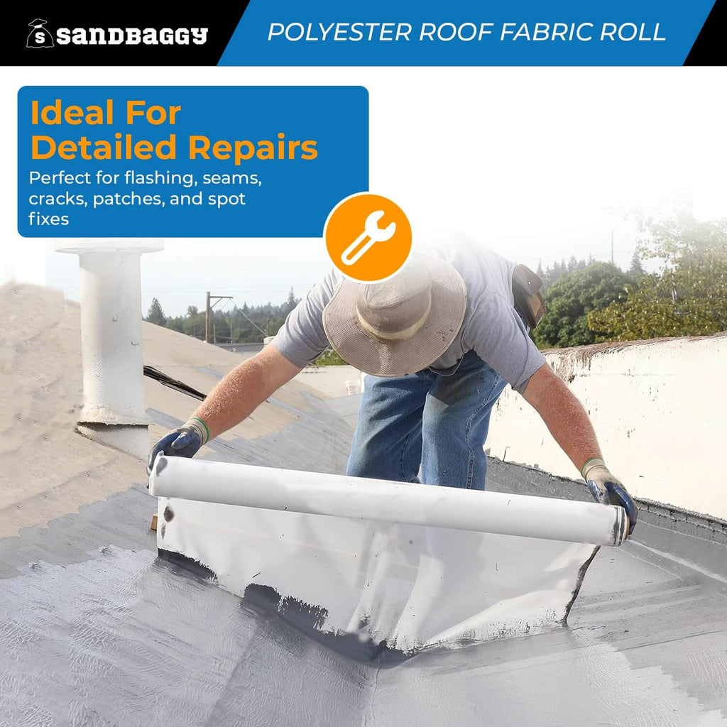 Contouring Polyester Roof Reinforcement Fabric (40” x 81 ft Roll)
