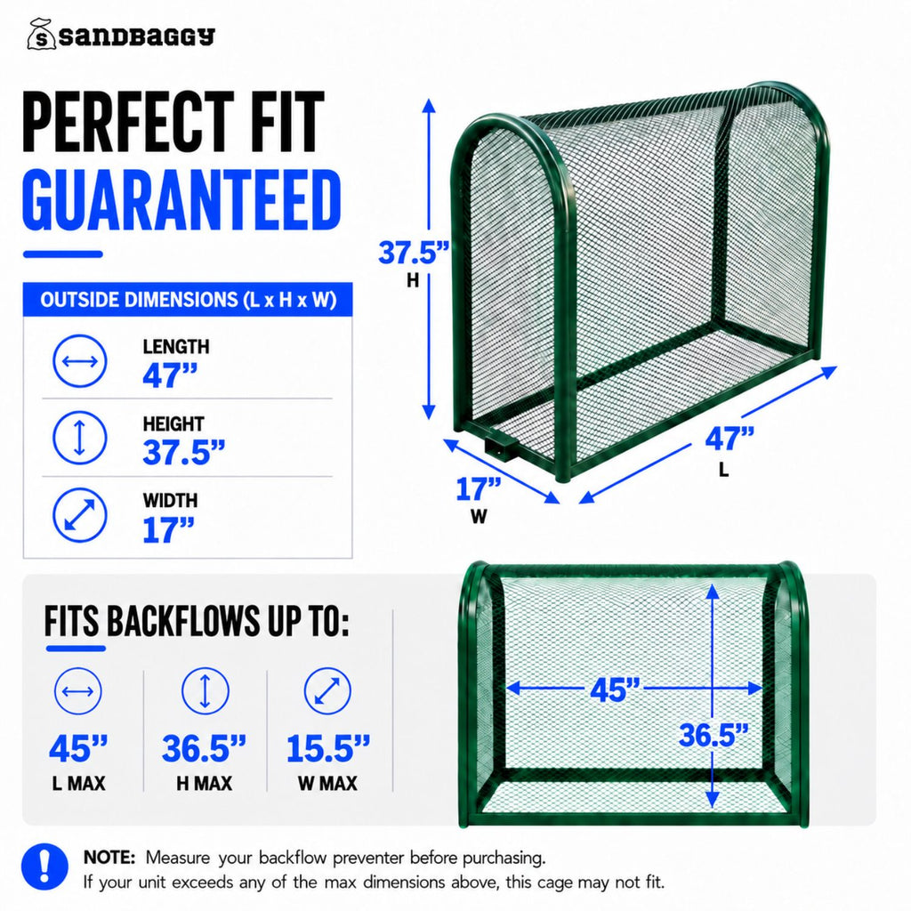 45x14.5x36 security backflow cage - fits backflows up to 45" x 36.5" H x 15.5" W