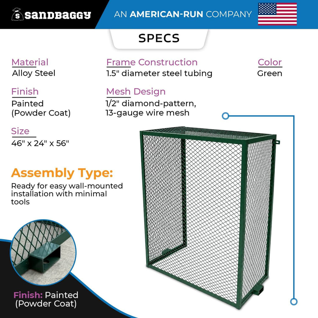 46x24x56 wall mounted security backflow cage