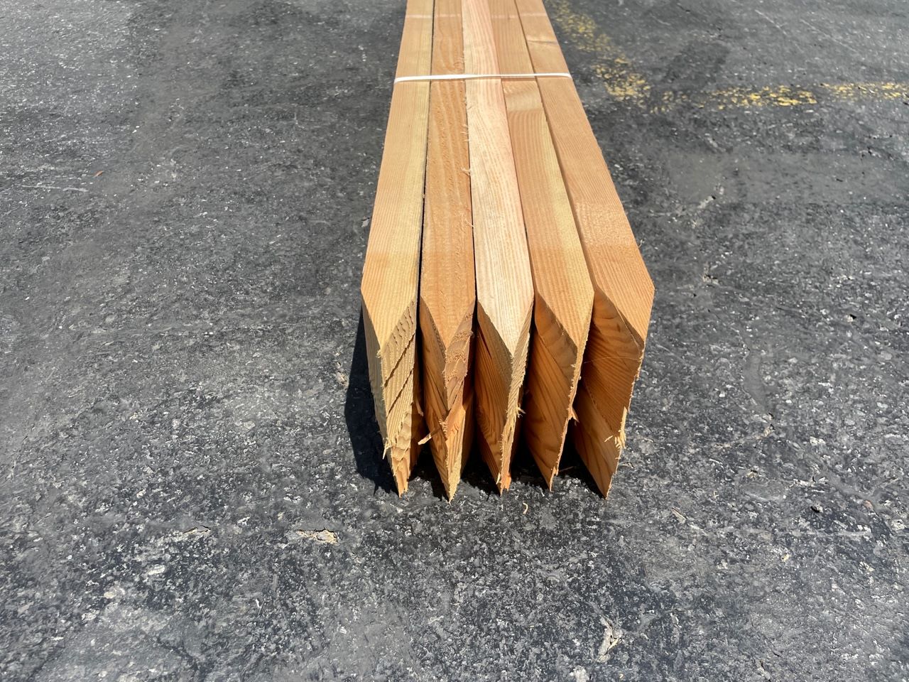 48 Wooden Grading Stakes - Survey Stakes, Concrete Forms - 1 x 2 x 48  (25 Bundle) - Made In The USA 525 pcs or 1/2 pallet - $2.11/stake /