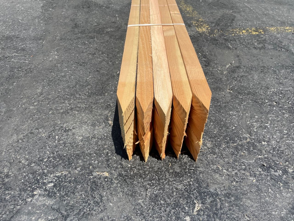 2 inch thick wood grading stakes