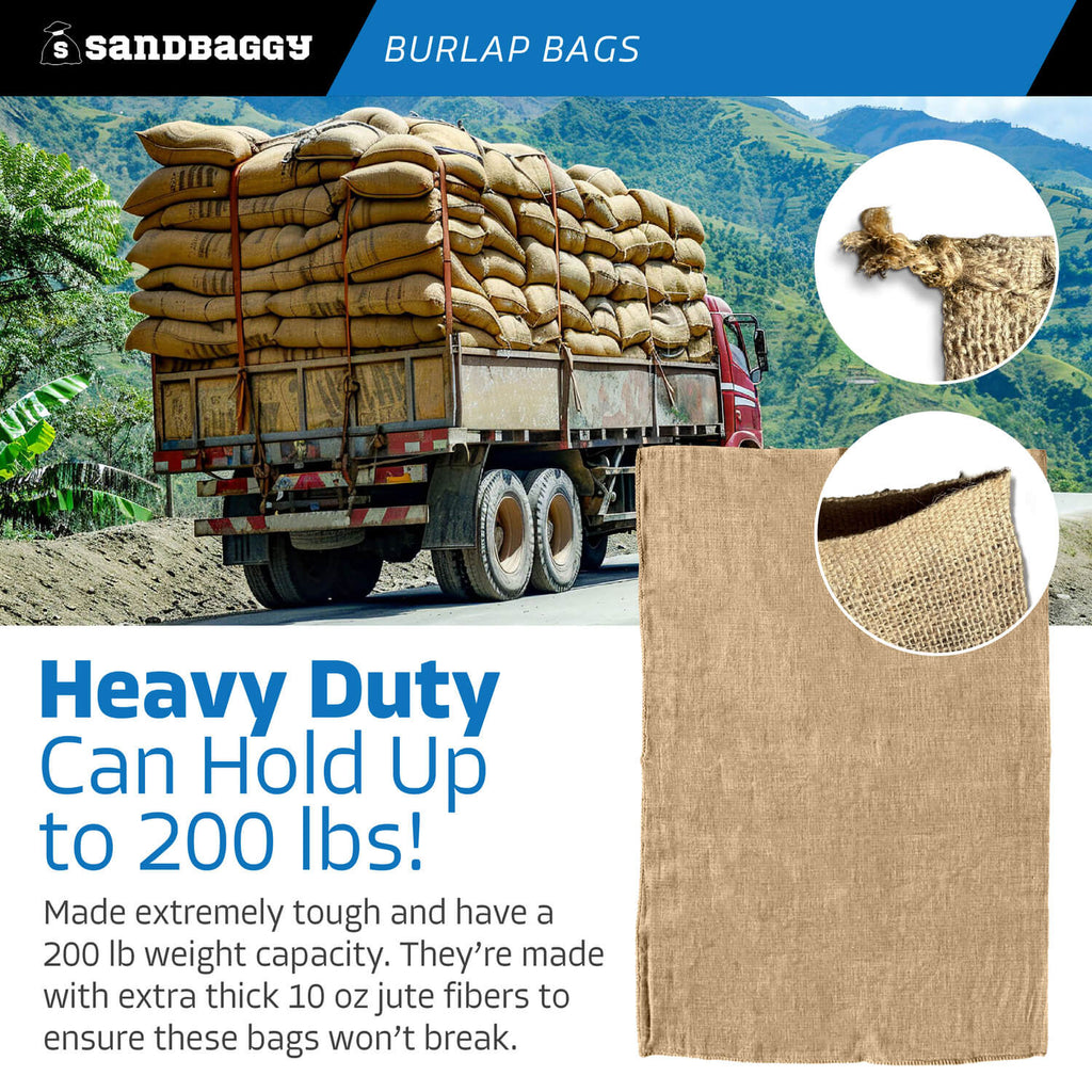 48" x 72" large burlap bags - heavy duty