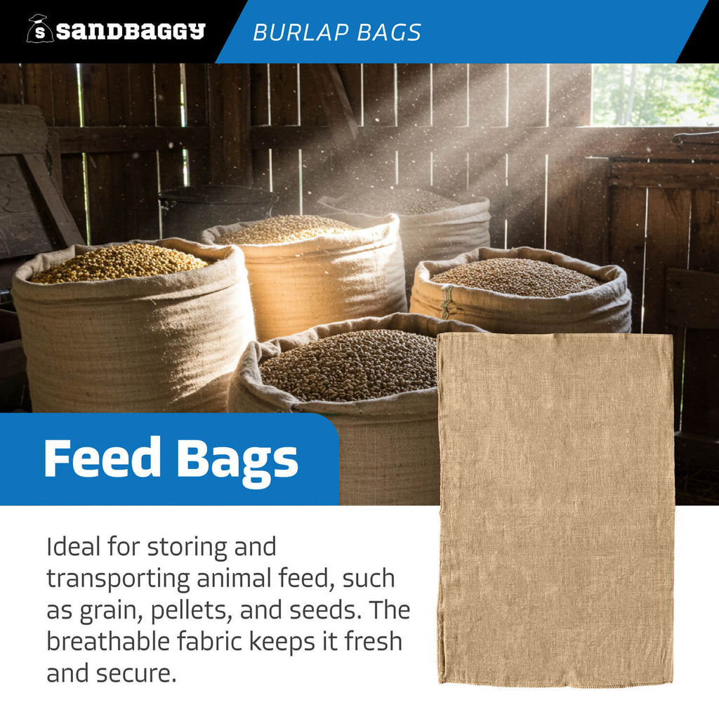 48" x 72" large burlap bags - feed bags