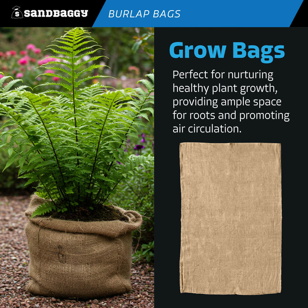 48" x 72" large burlap bags - grow bags