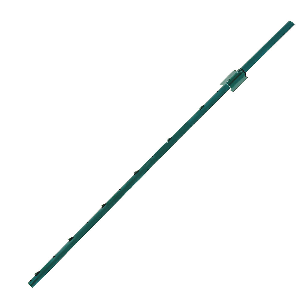 4 ft U Channel Posts for Fences & Signs - Studded Steel, Green