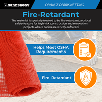 Fire Retardant Orange Debris Netting