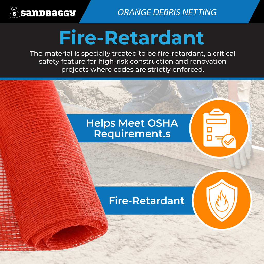 Fire Retardant Orange Debris Netting