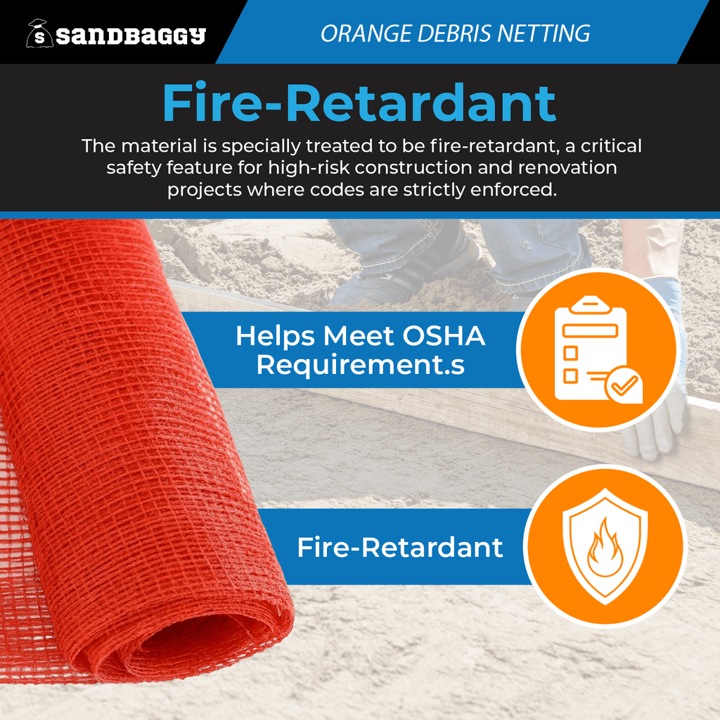 Fire Retardant Orange Debris Netting