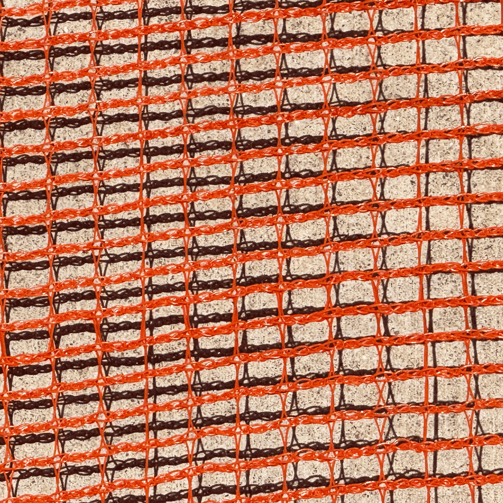 orange safety netting construction
