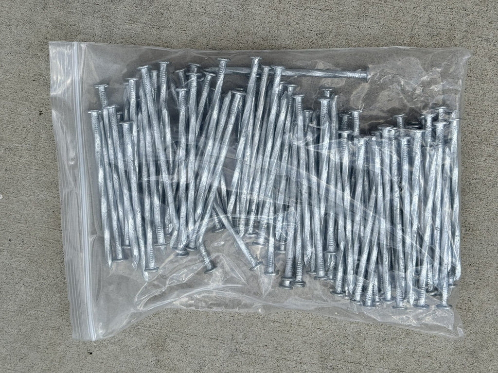 4 in. Galvanized Spiral Artificial Turf Nails - 7 Gauge Steel