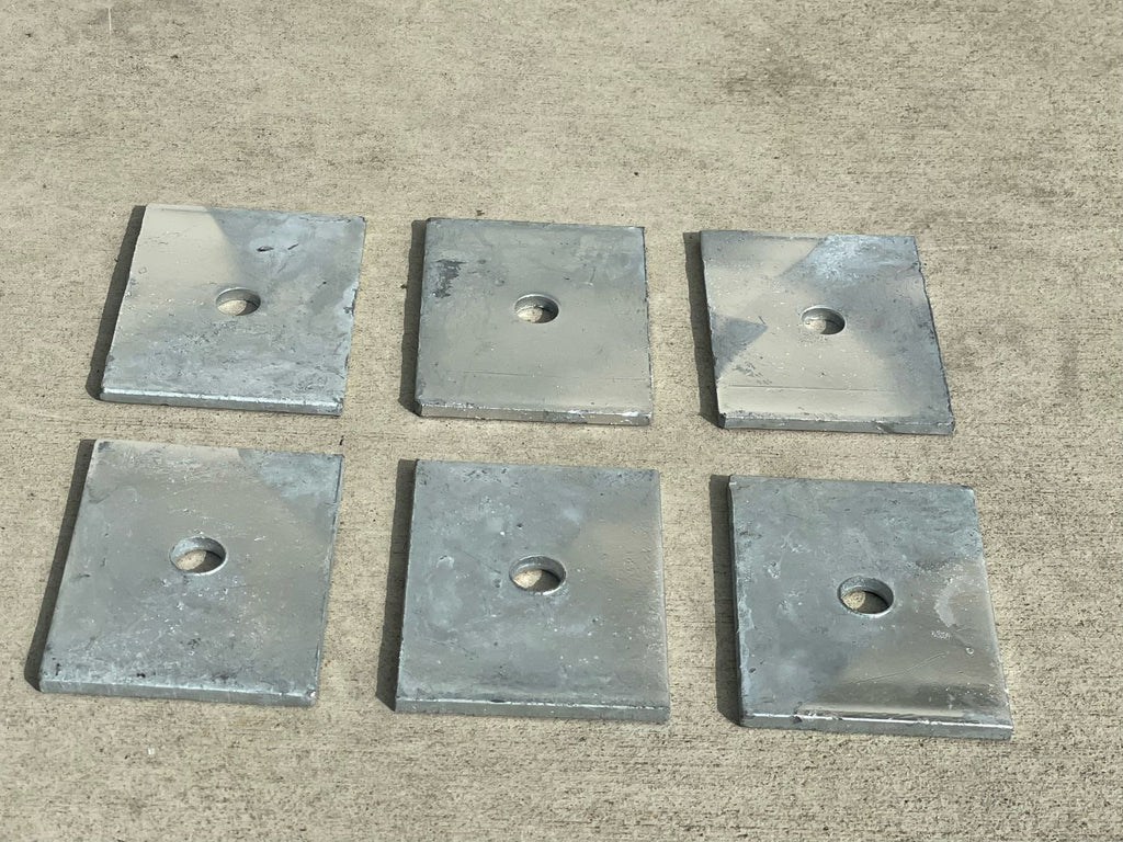 4" x 3" flat plate washers - 6 gauge steel