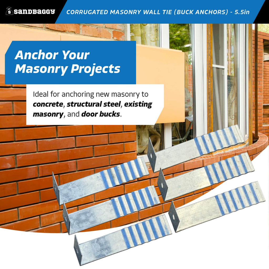 5-1/2" buck anchors - masonry