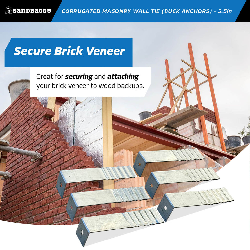 5-1/2" buck anchors - brick veneer