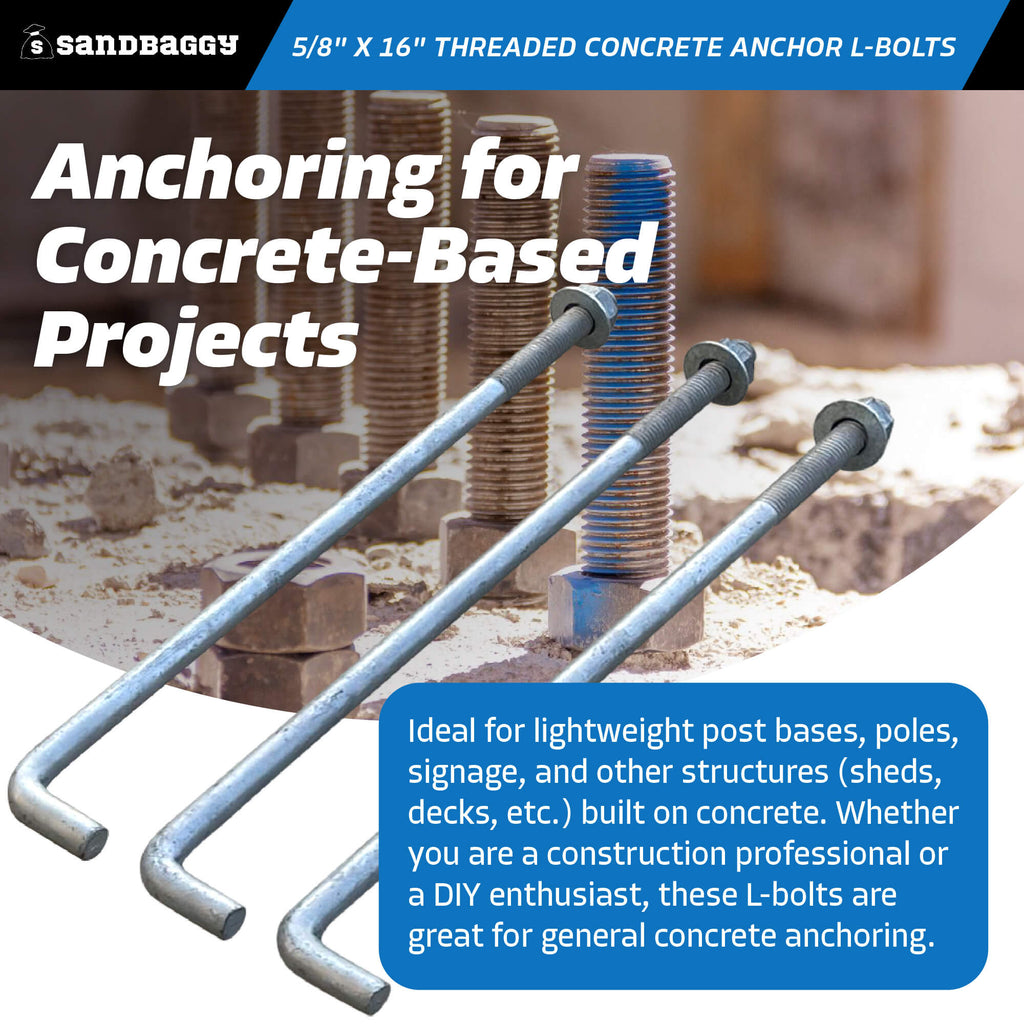 5/8" x 16" concrete anchor bolts - construction