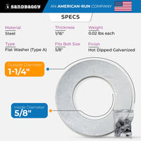 5/8 Hot Dipped Galvanized Washer