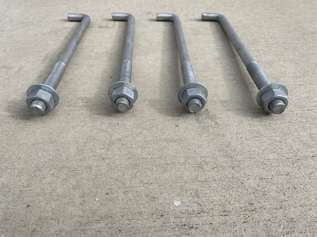 5/8 inch x 12 inch j bolt concrete anchor