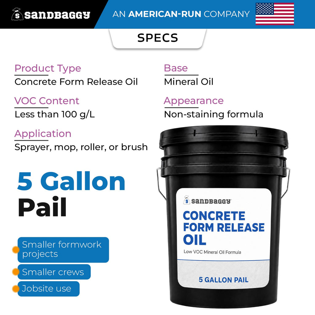 5 Gallon Pail Concrete Form Release Oil