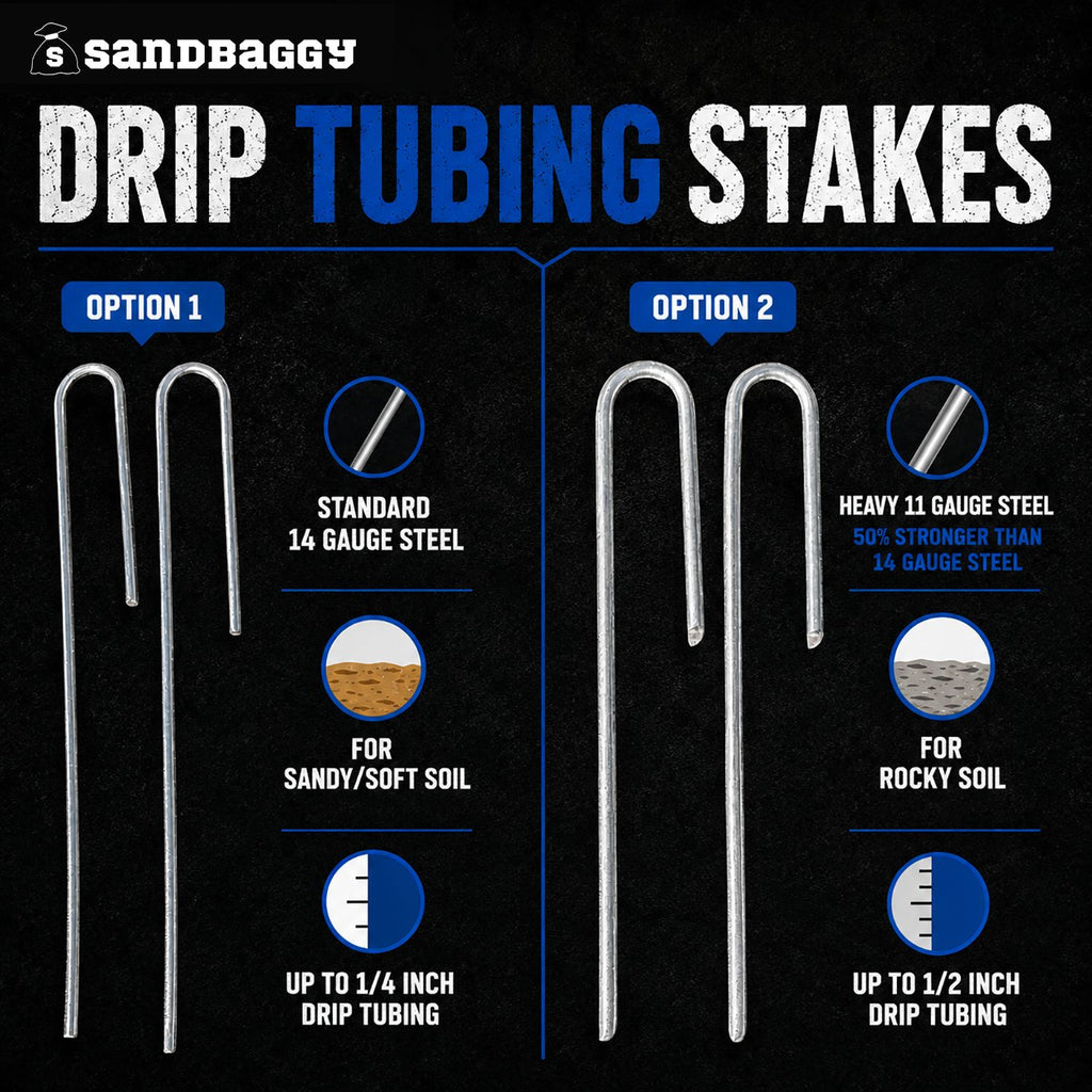drip irrigation stakes with curved top