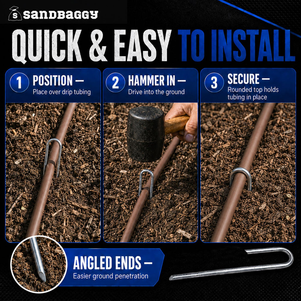drip irrigation stakes with curved top