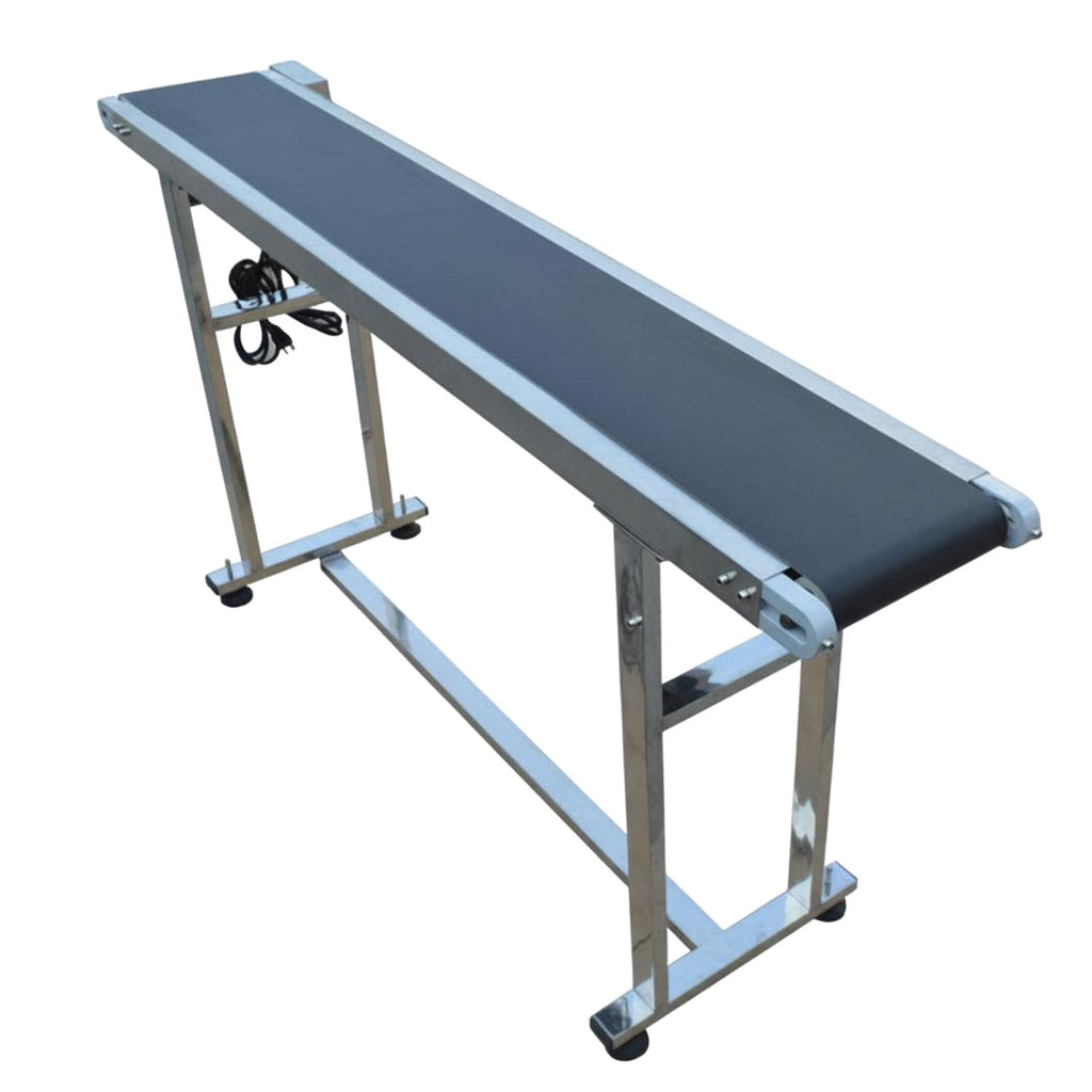Heavy Duty Conveyor Belt System (15.75" x 5 ft) | 1,100 lb Cap. | Flat Rubber Belt