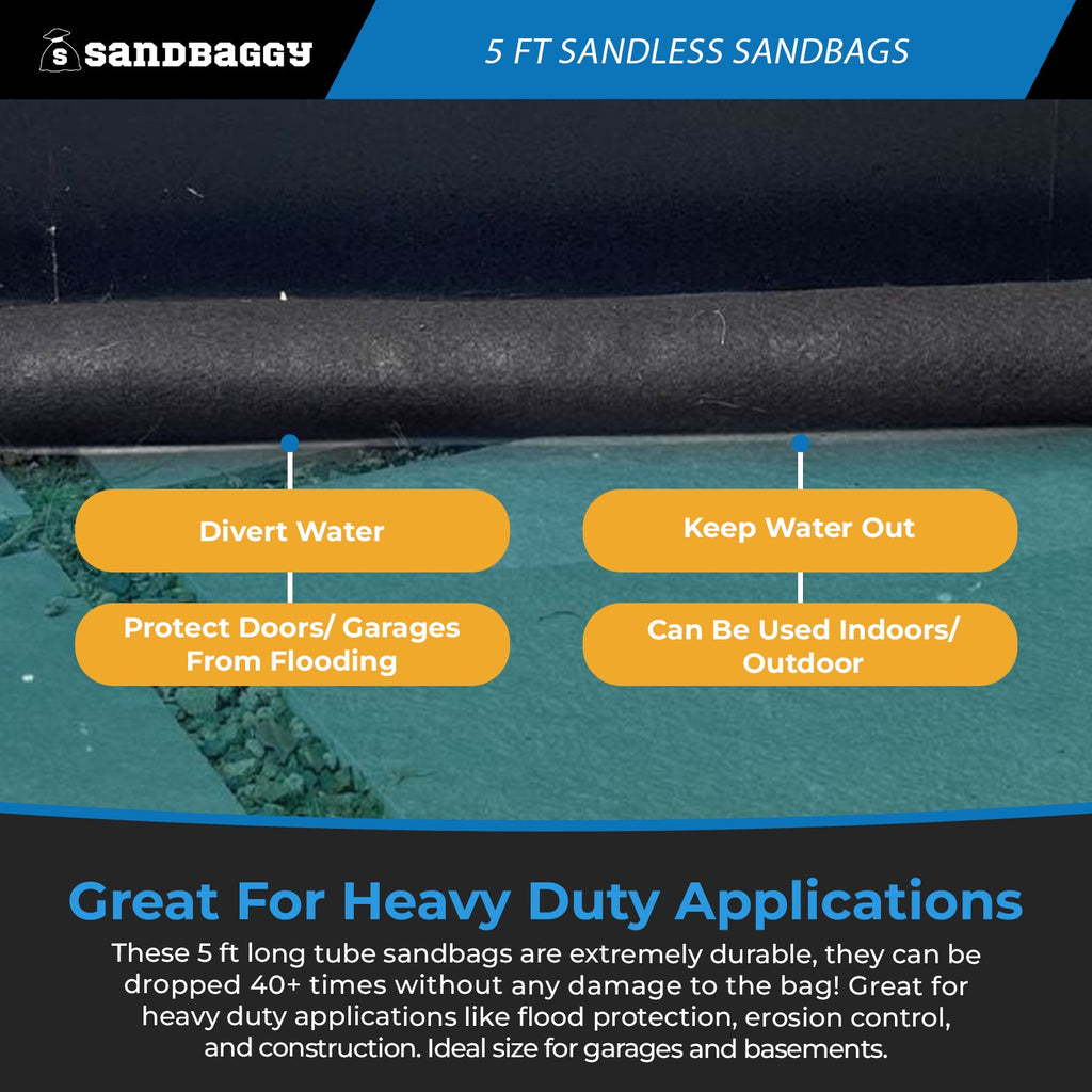 5 ft Water Activated Sandless Sandbags For Flooding