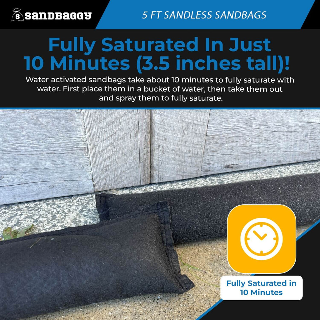 5 ft Water Activated Sandless Sandbags For Flooding
