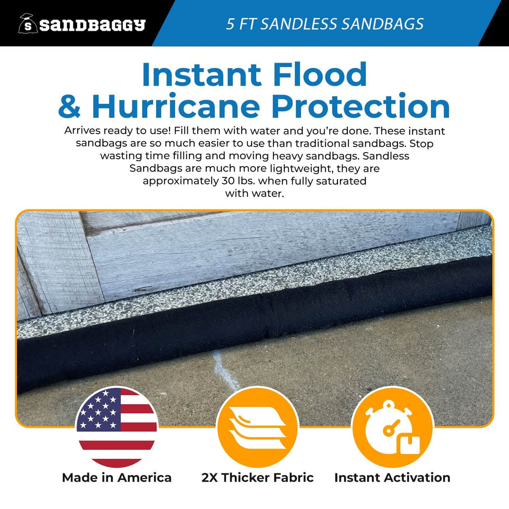 5 ft Water Activated Sandless Sandbags For Flooding