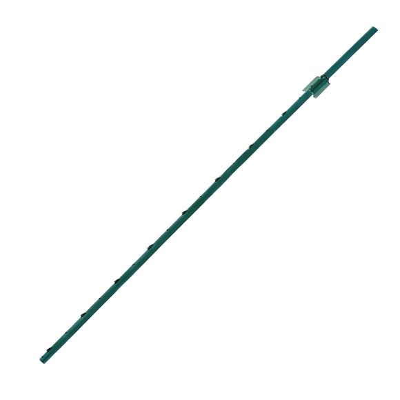 5 ft U Channel Posts for Fences & Signs - Studded Steel, Green