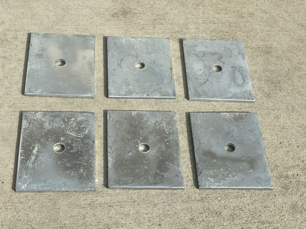 5" x 4" flat plate washers - 6 gauge steel