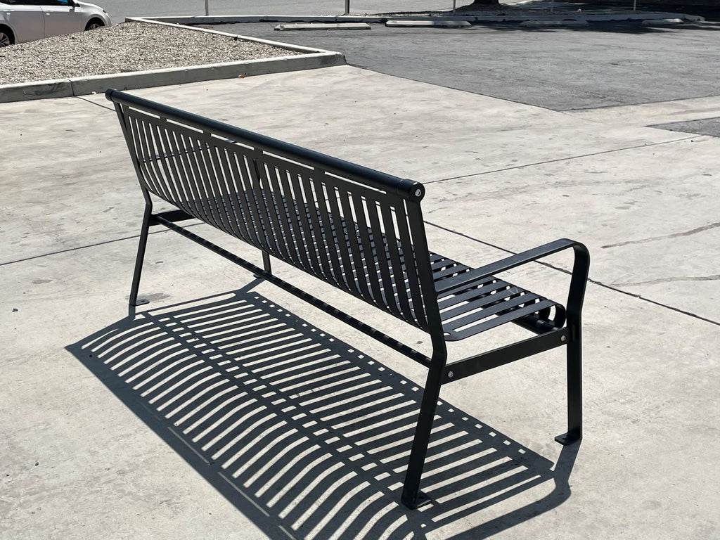 strap metal bench