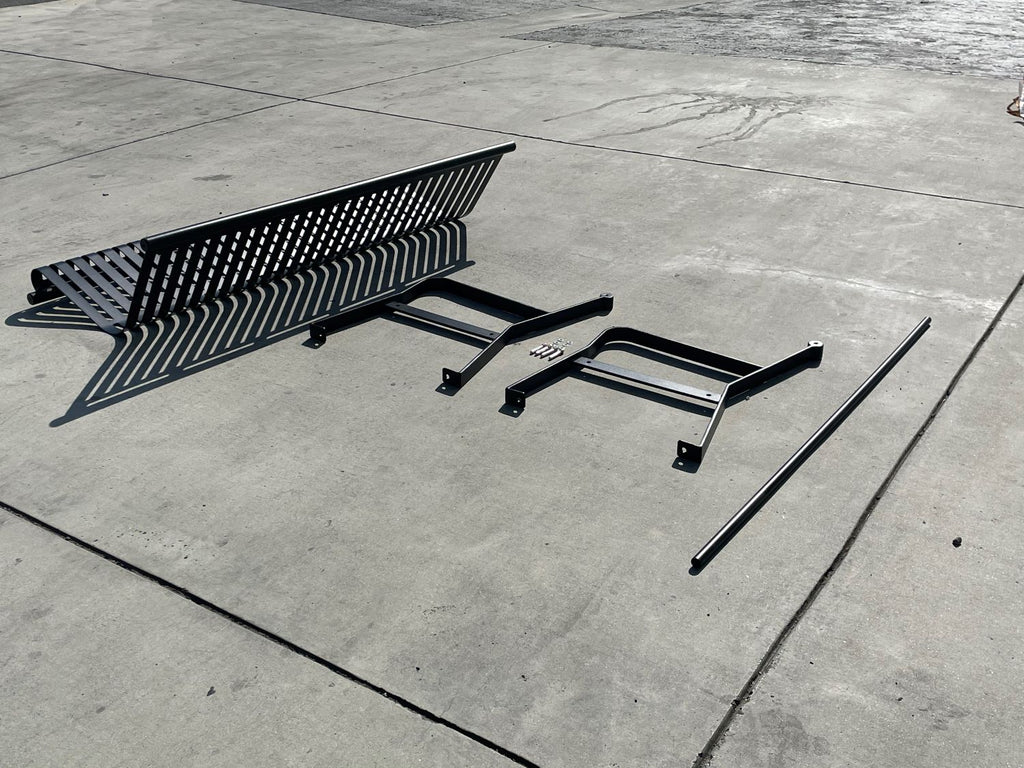 Heavy-Duty 6 ft Commercial Park Bench – Powder-Coated Metal