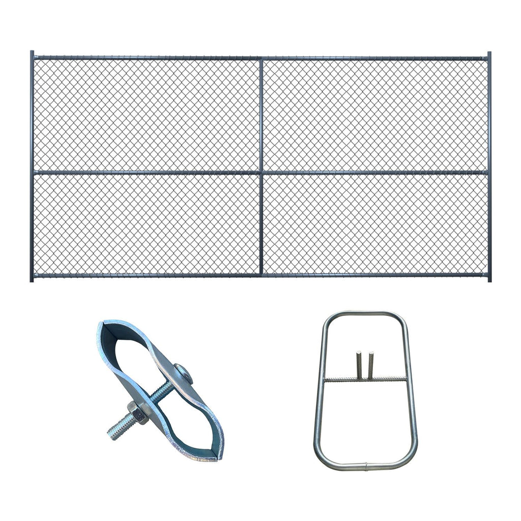 6 ft x 12 ft Temporary Chain Link Fence Panel Kit