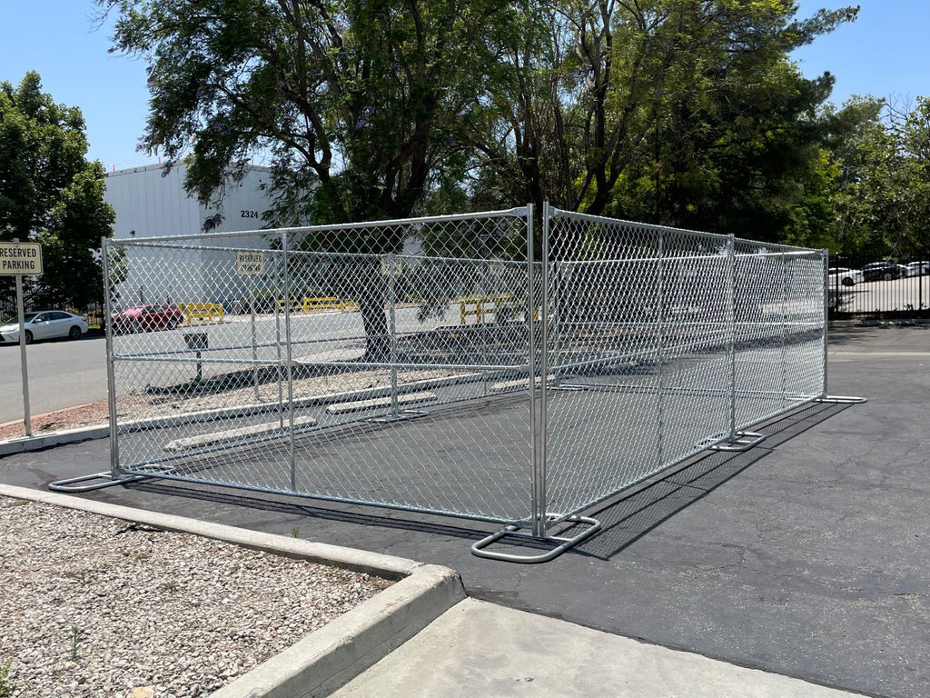 6 ft x 12 ft Chain Link Fence Panel - reinforced, galvanized