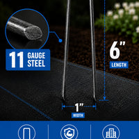 6 inch landscape staples - 11 ga