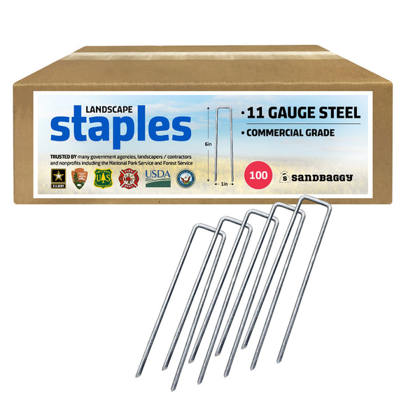 6 inch landscape staples - 11 gauge - USA MADE