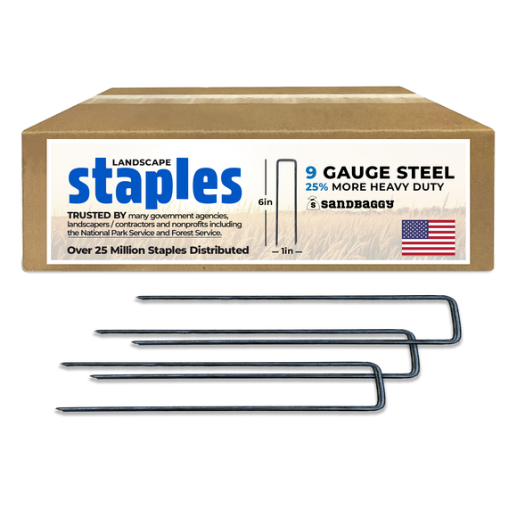 landscape staples 9 gauge steel