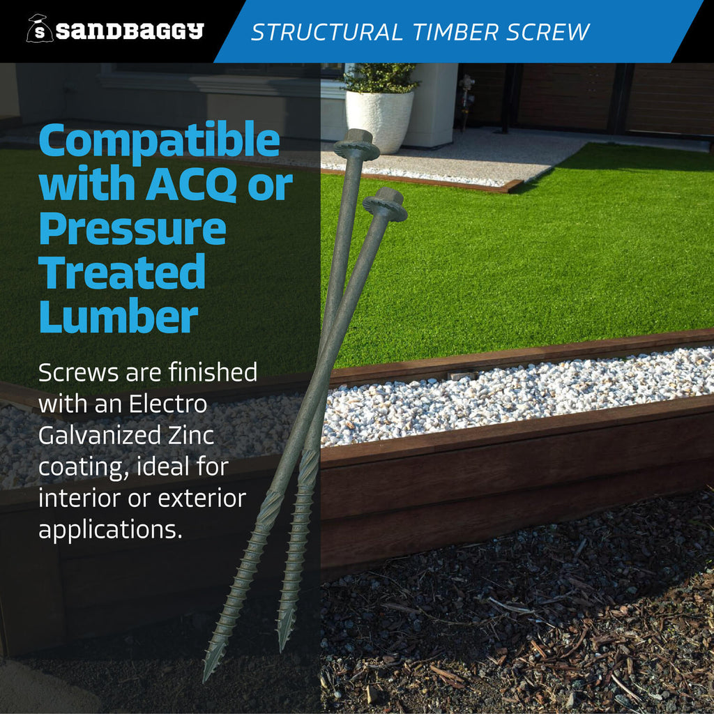 6" timber screws - pressure treated lumber