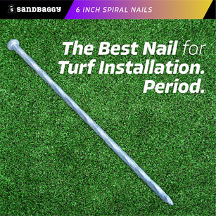 6" nails for artificial turf installation