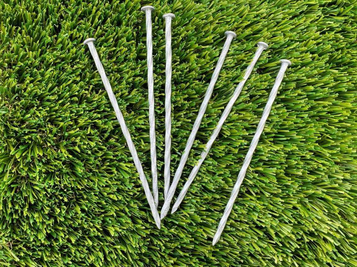 Bakulyor 50pcs Green Artificial Turf Stakes Staples 50pcs Buffer Washer, 6 Inch 11 Gauge Landscape Staples, Galvanized Lawn Spikes, Heavy Duty Yard Ground Pin For Grass Weed Barrier Sod - View #10
